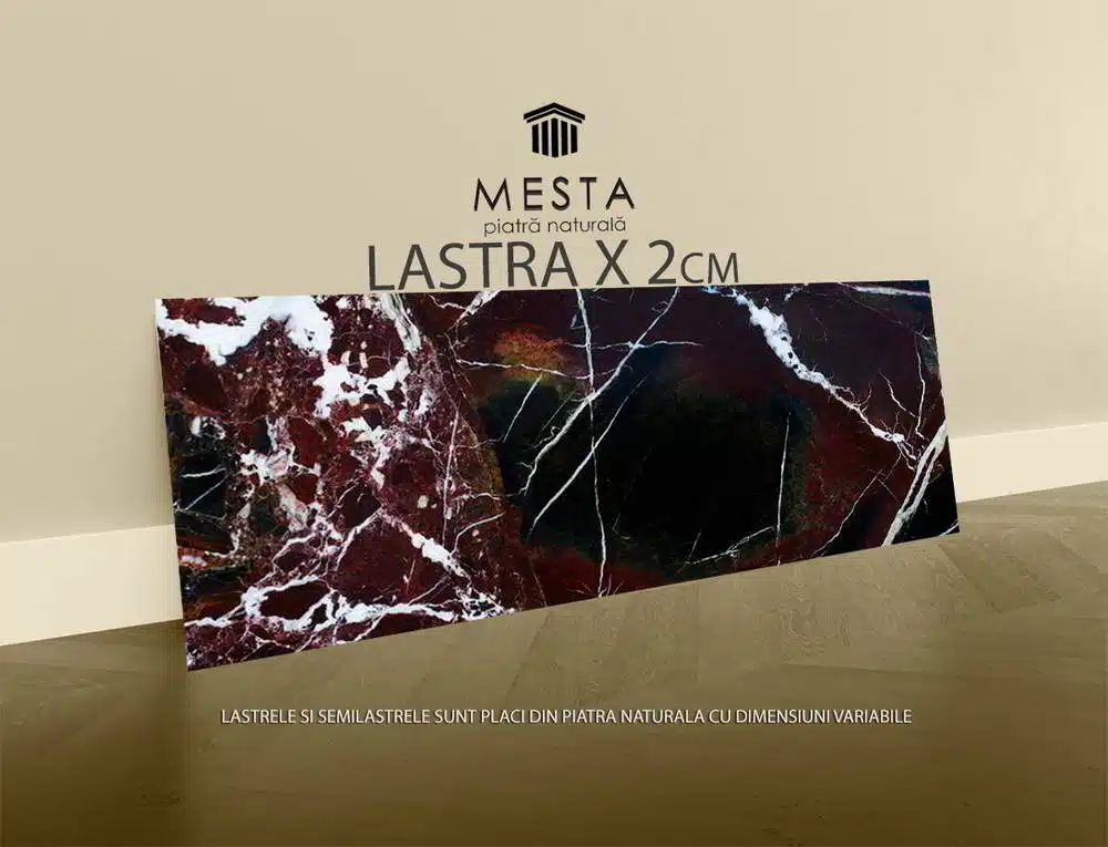 Treaptă Marmură Cherry Levanto Lustruită Bizotată 1L 130 x 33 x 2cm - imagine 3