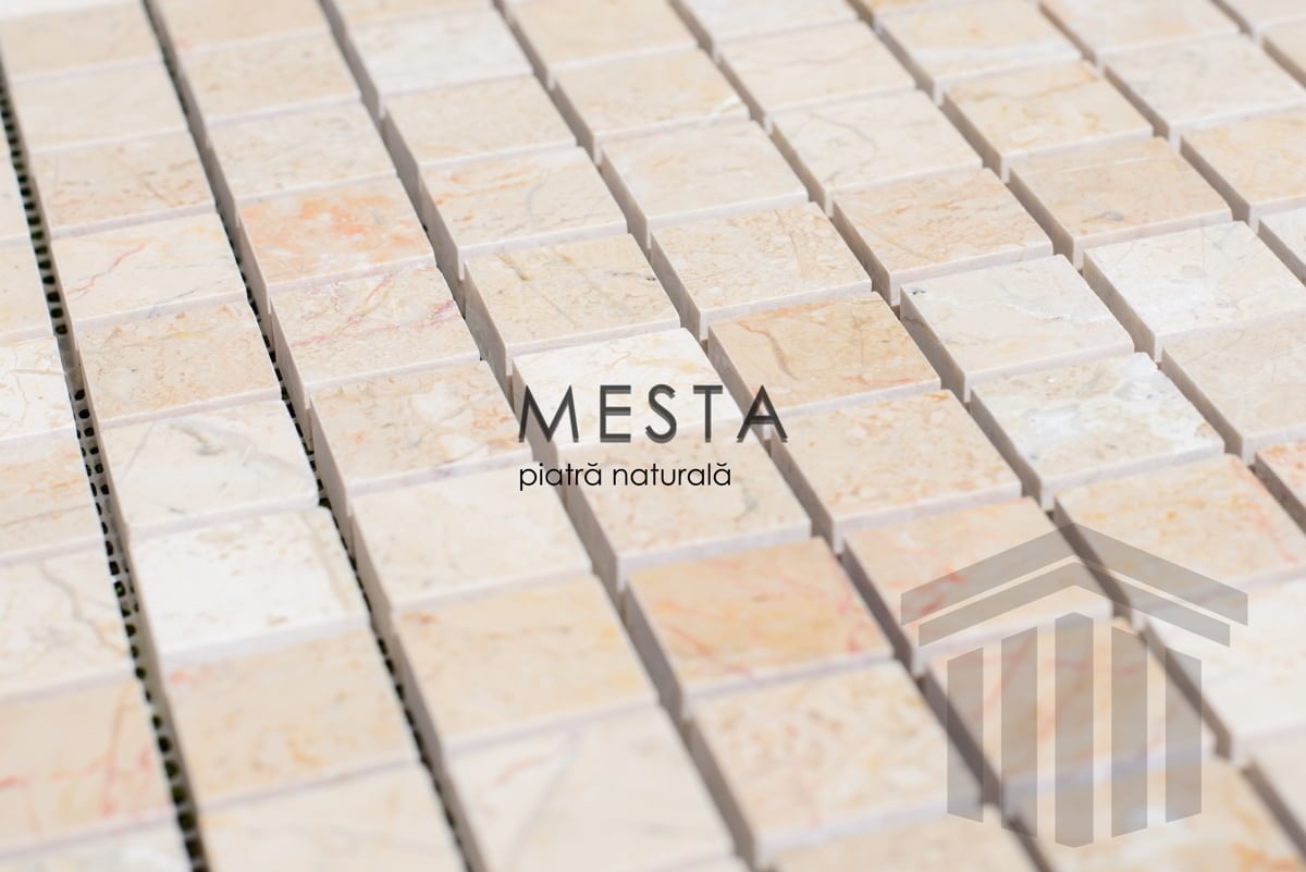 Mozaic Marmură Bej Lustruită 2.3×2.3x1cm - imagine 7