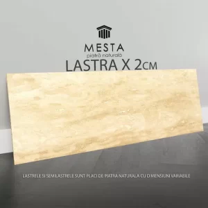 Glaf Travertin Classic VC Chituit si Lustruit Bizotat 1L 130 x 25 x 2cm