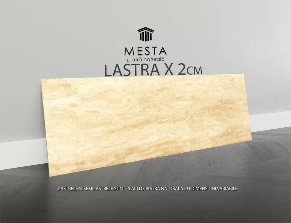 Glaf Travertin Classic VC Chituit si Lustruit Bizotat 1L 130 x 25 x 2cm