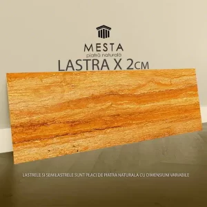 Contratreaptă Travertin Golden Sienna VC Chituit si Lustruit  110 x 16 x 2cm