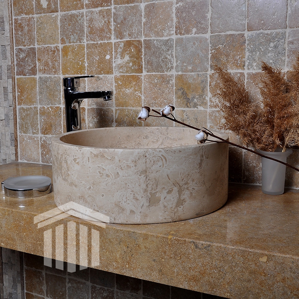 Lavoar Travertin S S05 40.6x15cm - imagine 5