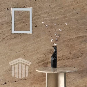 Treaptă Travertin Noce Nechituit si Periat Bizotat 1L 150 x 33 x 3cm