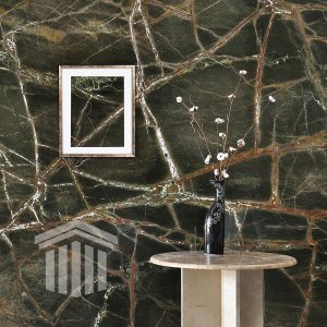 Treaptă Marmură Rain Forest Green Lustruită Bizotată 1L 110 x 33 x 2cm