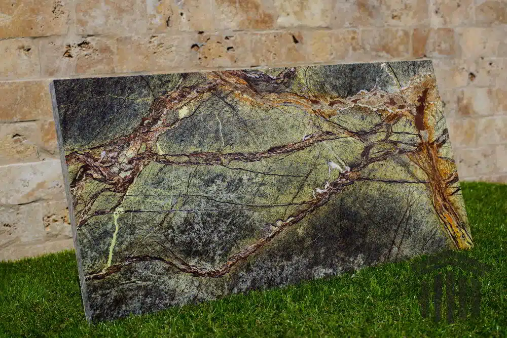 Glaf Marmură Rain Forest Green Lustruită Bizotat 1L 130 x 20 x 2cm - imagine 6
