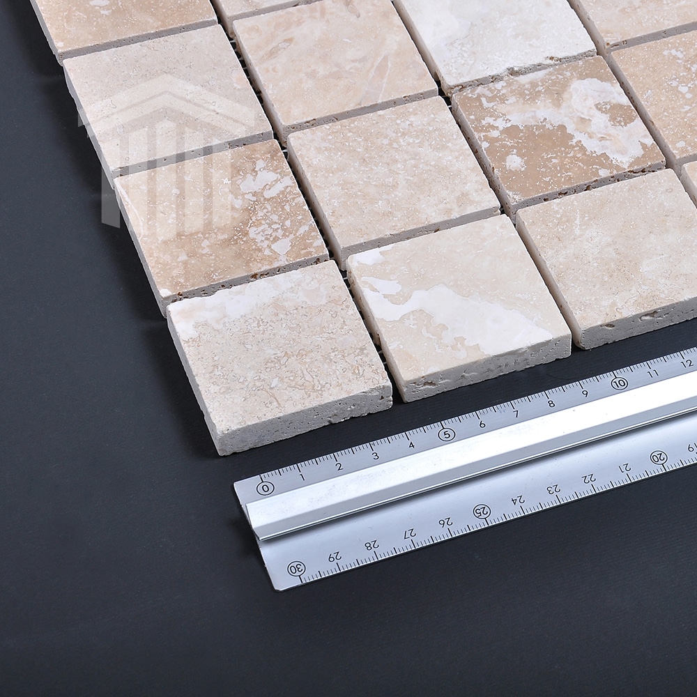 Mozaic Travertin Classic Chituit si Mat 4.8×4.8x1cm - imagine 3