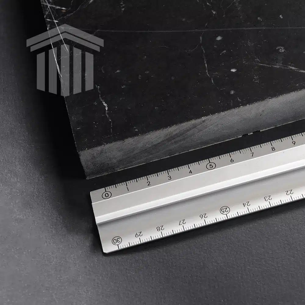 Glaf Marmură Nero Marquina Lustruită Bizotat 1L 140 x 25 x 2cm - imagine 5