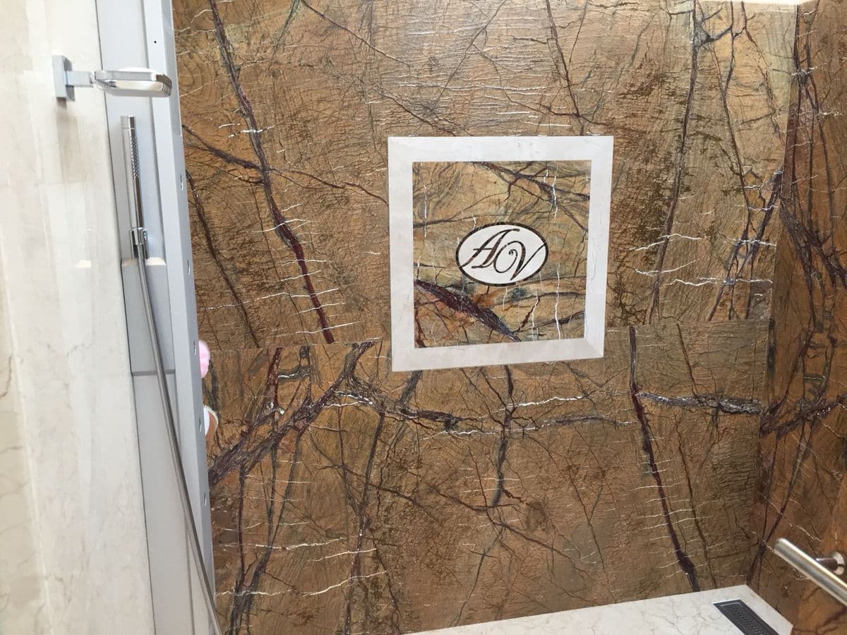 Treaptă Marmură Rain Forest Green Lustruită Bizotată 1L 150 x 33 x 2cm - imagine 9