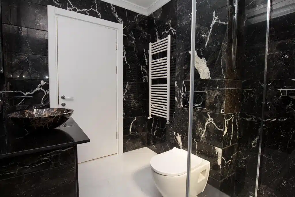 Glaf Marmură Nero Marquina Lustruită Bizotat 1L 140 x 25 x 2cm - imagine 8