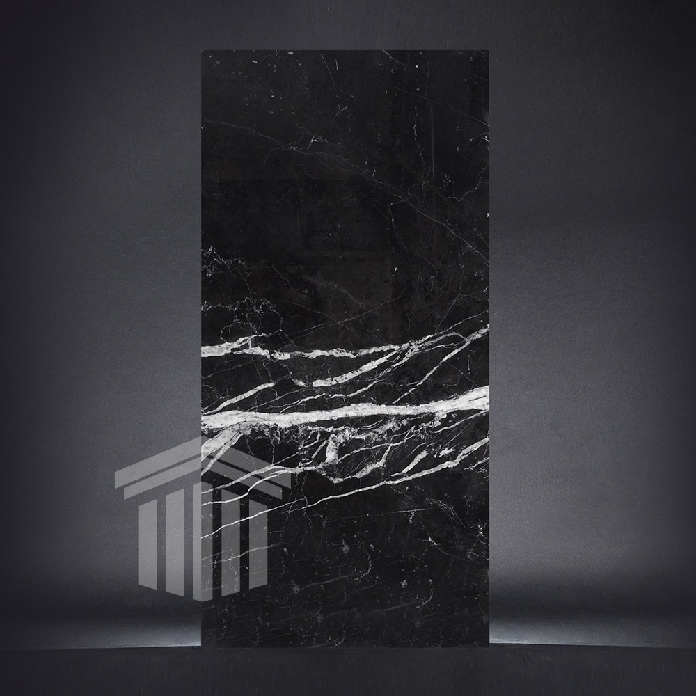 Glaf Marmură Nero Marquina Lustruită Bizotat 1L 120 x 20 x 2cm - imagine 10