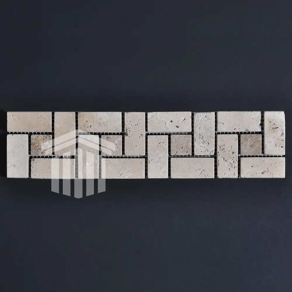 Bordura Travertin Classic – Noce Antichizat 7.5×30.5x1CM