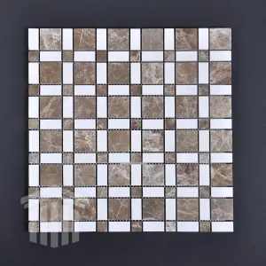 Mozaic Marmură Emperador Bej Lustruită Plaids 30.5×30.5x1cm