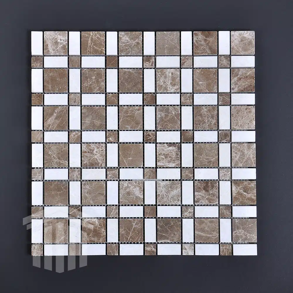 Mozaic Marmură Emperador Bej Lustruită Plaids 30.5×30.5x1cm