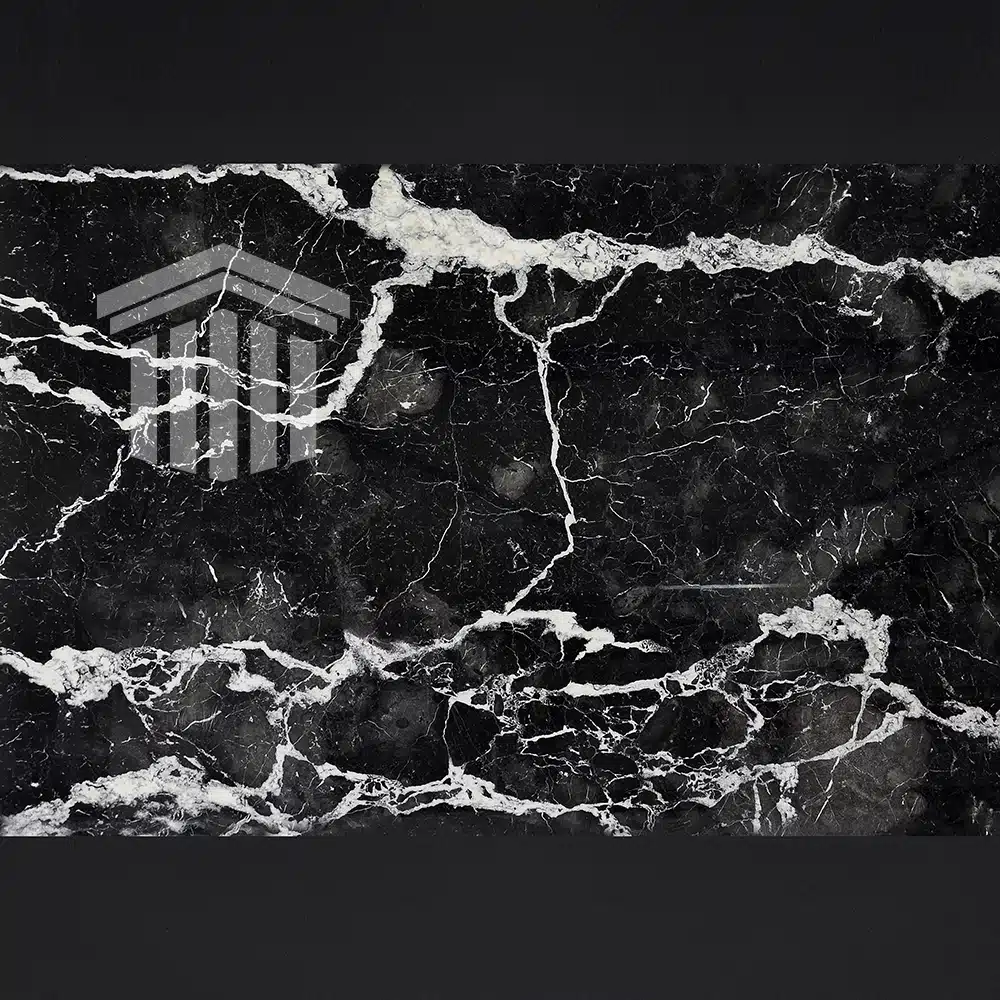 Glaf Marmură Nero Marquina Lustruită Bizotat 1L 120 x 25 x 2cm - imagine 2