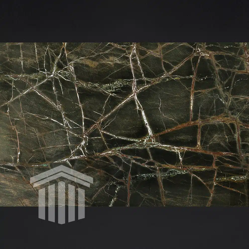 Glaf Marmură Rain Forest Green Lustruită Bizotat 1L 110 x 25 x 2cm - imagine 2