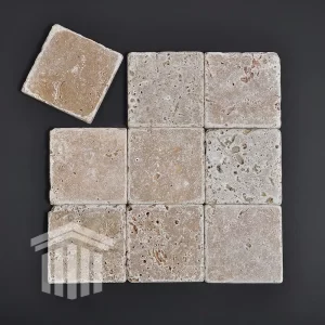 Travertin Noce Antichizat 10x10x1cm