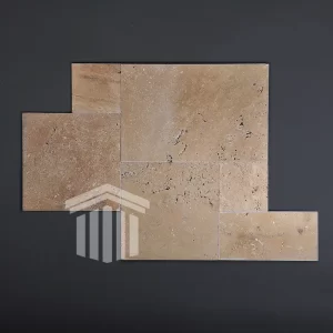 Travertin Noce Antichizat French Pattern Set 3cm