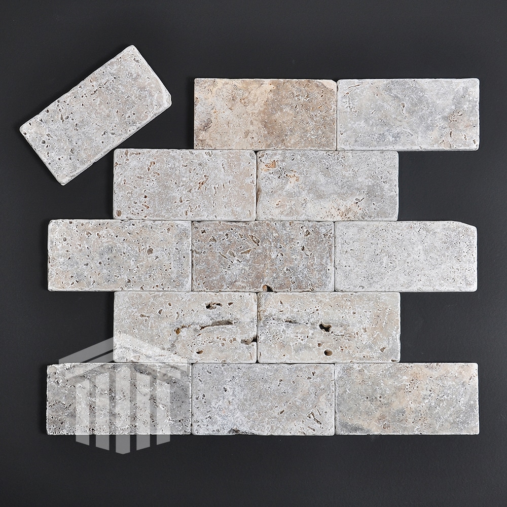 Travertin Silver Antichizat 7.5x15x1cm