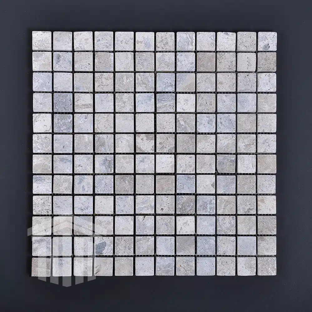 Mozaic Travertin Silver Antichizat 2.3×2.3x1cm