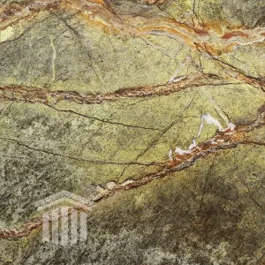 Marmură Rain Forest Green Periată Lastră 2cm