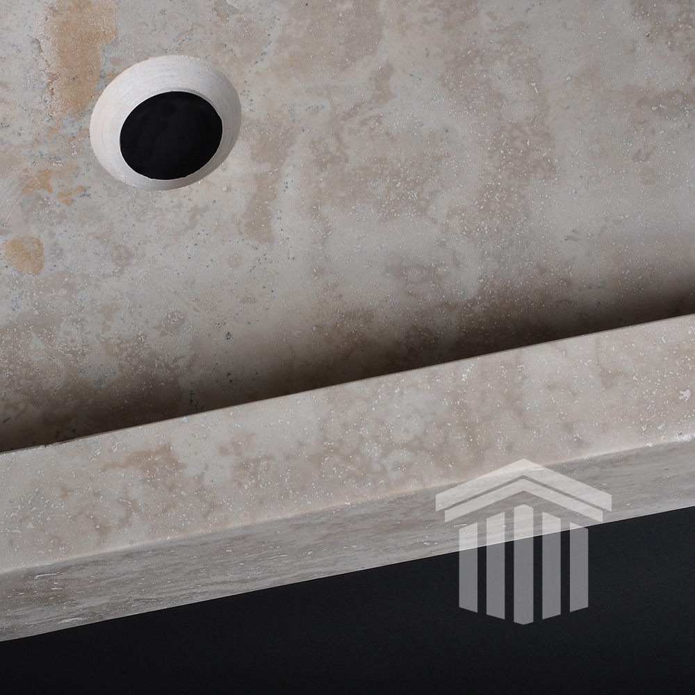 Lavoar Travertin L S03 45x70x10cm (Patrat cu gaura baterie) - imagine 4