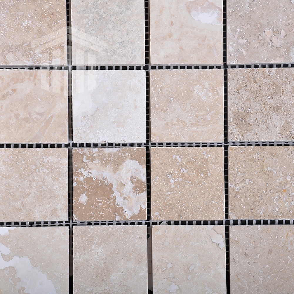 Mozaic Travertin Classic Chituit si Mat 4.8×4.8x1cm - imagine 2