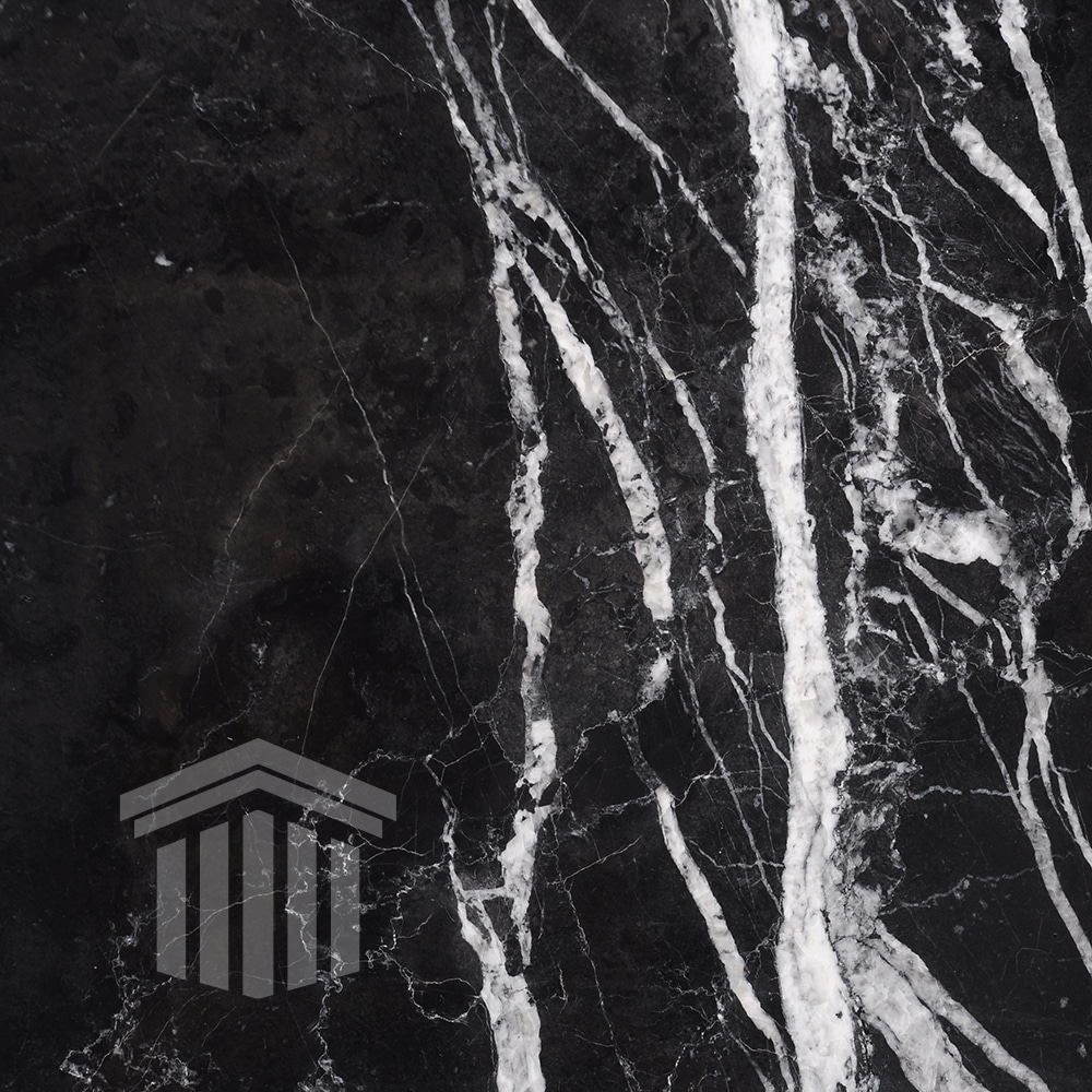 Glaf Marmură Nero Marquina Lustruită Bizotat 1L 120 x 20 x 2cm - imagine 2