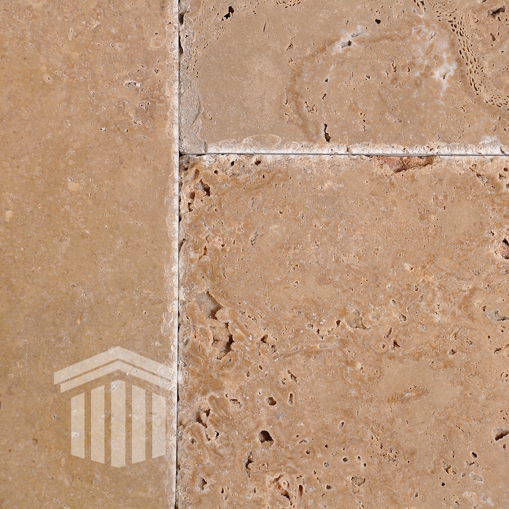 Travertin Noce Periat cu Margini Daltuite French Pattern Set 1.2cm - imagine 2