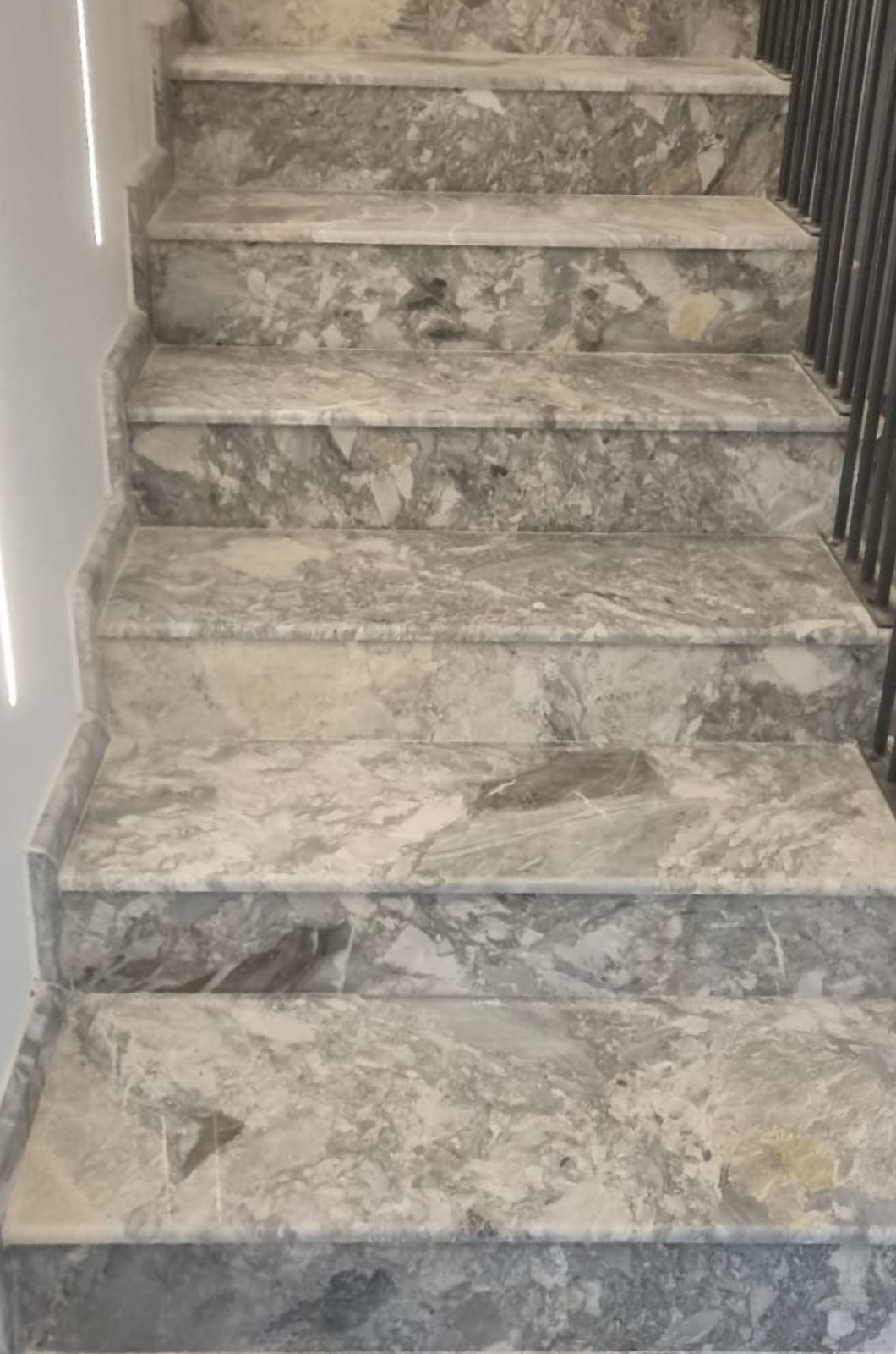 Glaf Marmură Aqua Blue Lustruită Bizotat 1L 130 x 25 x 2cm